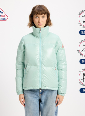 Pyrenex 女士羽绒服法国鸭绒复古立领防水防风短款羽绒外套GOLDIN