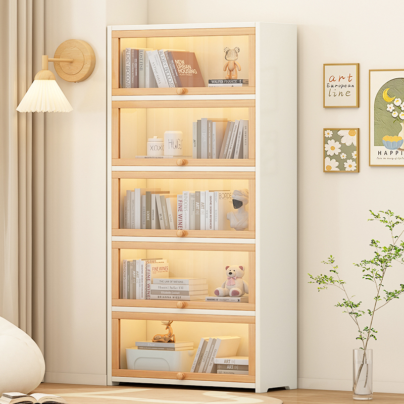 书柜松木无贴皮现代简约