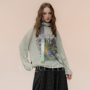 尢壹 韩系宽松印花T恤U5311100 丛林梦境