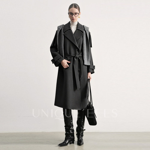 尢壹/UNIQUE'EEES【高街时尚单品】披肩风衣U5503501