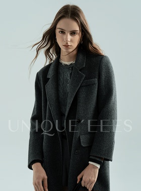 尢壹/【质感WUDI】澳洲进口桑蚕丝羊毛 骆驼绒大衣外套UEAW049