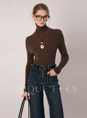 尢壹/UNIQUE'EEES【百搭B入】简约双色两穿高智针织衫U5508004