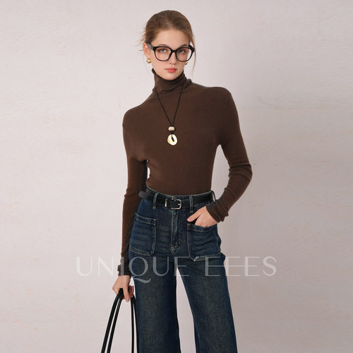 尢壹/UNIQUE'EEES【百搭B入】简约双色两穿高智针织衫U5508004