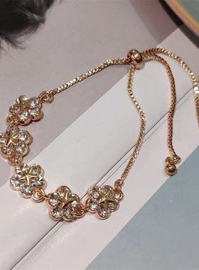 新中式宫廷设计方糖铃铛银手环