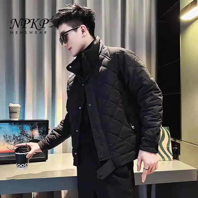 羽绒棉服男士冬季2025新款潮牌轻薄款痞帅高级感棉衣休闲立领袄子