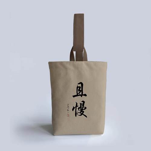 中国风复古水桶包女便当手提