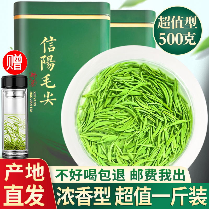 毛尖茶叶信阳毛尖 2025新茶雨前特级浓香型高山绿茶嫩芽春茶散装