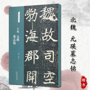 临摹字帖 名碑名帖经典 洪亮编楷书毛笔碑帖书法赏析原色高清经典 瑛墓志铭 天津人民美术 北魏元