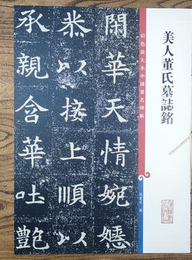 美人董氏墓志铭彩色放大本中国著名碑帖孙宝文行草书毛笔书法练字帖原色高清彩印8开收藏鉴赏临摹帖诗词临写创作帖上海辞书出版