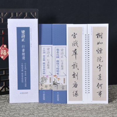 梁诗正行书精选全二册 盒装 经典碑帖近距离临摹练字卡 释文旁注 书法作品集