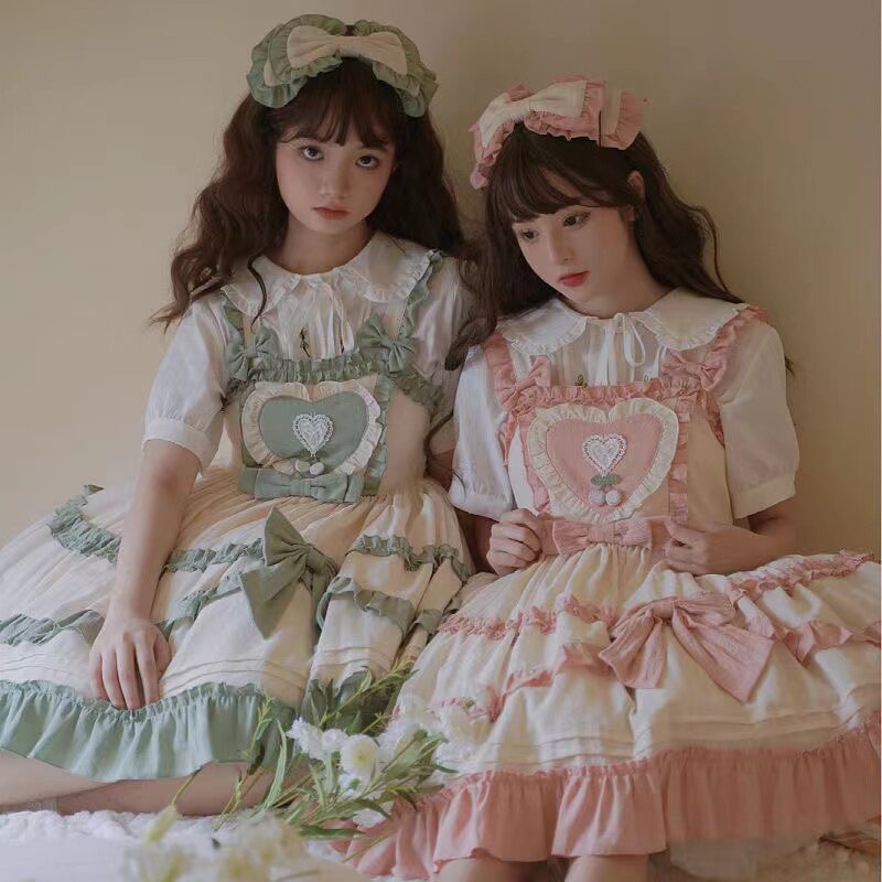 夏季洛丽塔女生公主裙Lolita轻L日常可爱套装连衣裙女大童JSK洋装