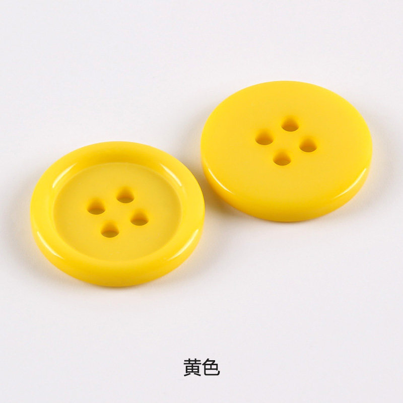 수지 색상 얇은 가장자리 네 눈 단추 캔디 컬러 스웨터 단추 바지 작업복 코트 단추 다목적 DIY