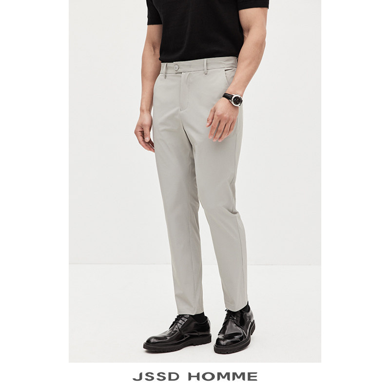 JSSD HOMME 春秋款休闲裤男士直筒中腰微弹抗皱商务休闲裤子男款