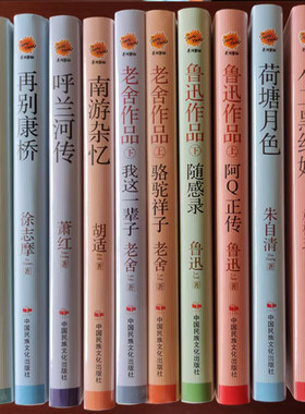 全10册 现当代文学经典作品 小二黑结婚荷塘月色啼笑因缘再别康桥呼兰河传我这一辈子骆驼祥子阿Q正传南游杂忆文学小说课外阅读