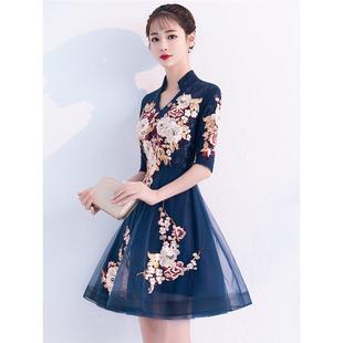 旗袍式连衣裙2026新款夏女短款现代时尚新式年轻款改良中国风