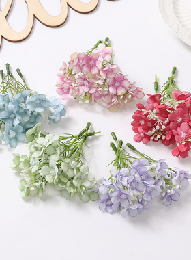 ins仿真花小花束 DIY手工花环材料婚庆礼盒装饰假花绢花拍摄道具