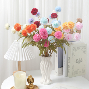 ins仿真蒲公英花束 饰摆件花瓶插花假花绢花 婚庆手捧花家居客厅装