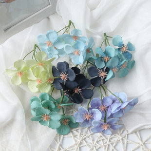 ins仿真绣球兰花小花束diy手工花环材料婚庆装 配件假花绢花 饰服装