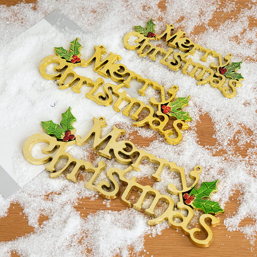 立体字母牌圣诞节装饰花环配件