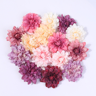 婚庆发簪装 假花绢花diy手工头饰辅料发饰古风服装 饰 仿真菊花 新款