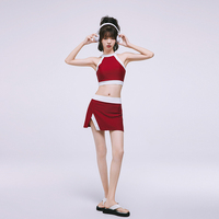 奈妃兒女掛脖式分體泳衣
