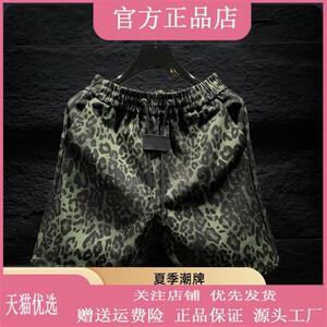 锋界服饰潮牌夏季豹纹情侣潮流新款运动潮裤子夏季男款五分短裤
