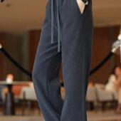 潮流直筒裤 嘉意侬秋斜纹针织休闲裤 垂感挺括显瘦百搭大尺码 品质男