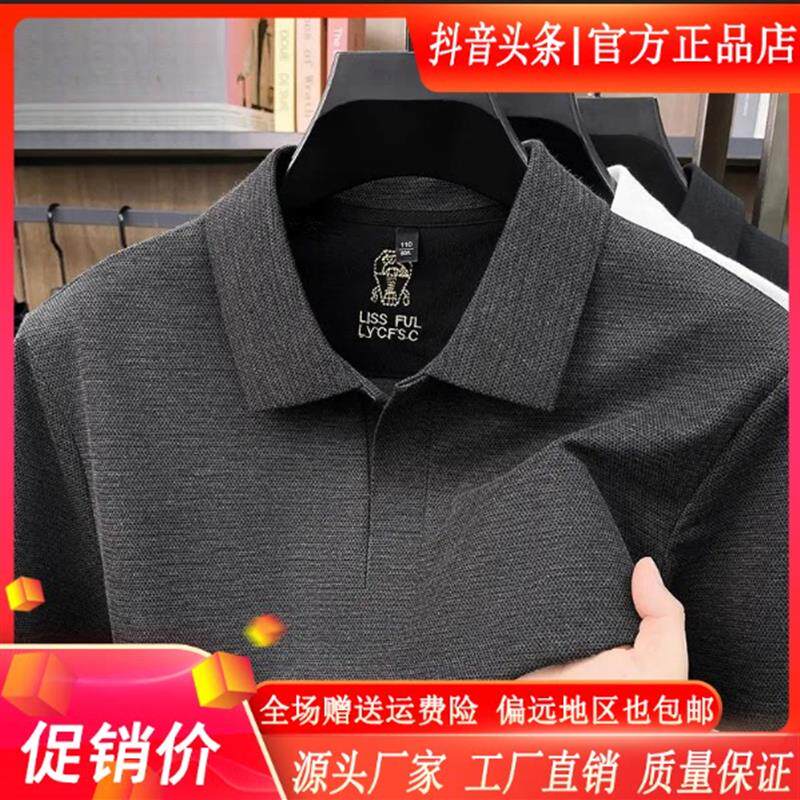 卓纳轻奢专柜品质夏季新款男时尚轻松短袖卫衣凉爽弹力百搭POLO衫