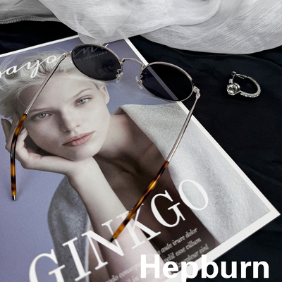 33t 刘亦菲同款墨镜女 复古椭圆眼镜防紫外线UV400可配近视太阳镜