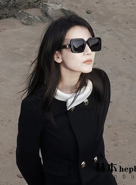 hepban 法式优雅大脸墨镜女 方圆脸修饰脸型 防紫外线 可配近视镜