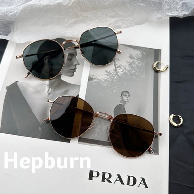 巨轻墨镜女纯钛复古圆形防紫外线