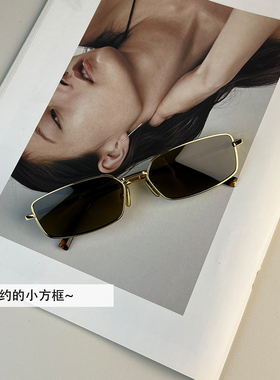 复古方框简约款墨镜女 戚薇同款 高清防紫外线UV 可配近视太阳镜