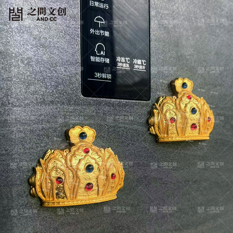 金镶红蓝宝石冠开瓶器磁吸