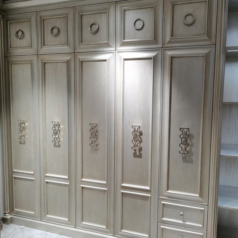 美式ART衣柜莫里印象轻奢卧室实木转角衣帽P间橡木双三门四门衣橱