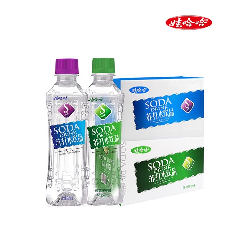 苏打水350ml*24瓶整箱y无汽饮用水微甜味弱碱性饮料会议用水