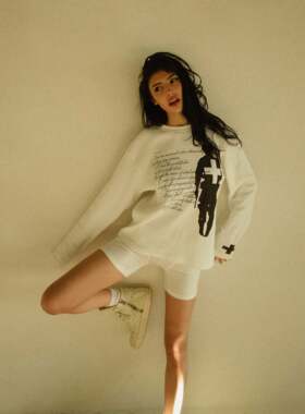 2025时尚原宿秋季男女街头潮流印花复古ins风圆领t恤欧美