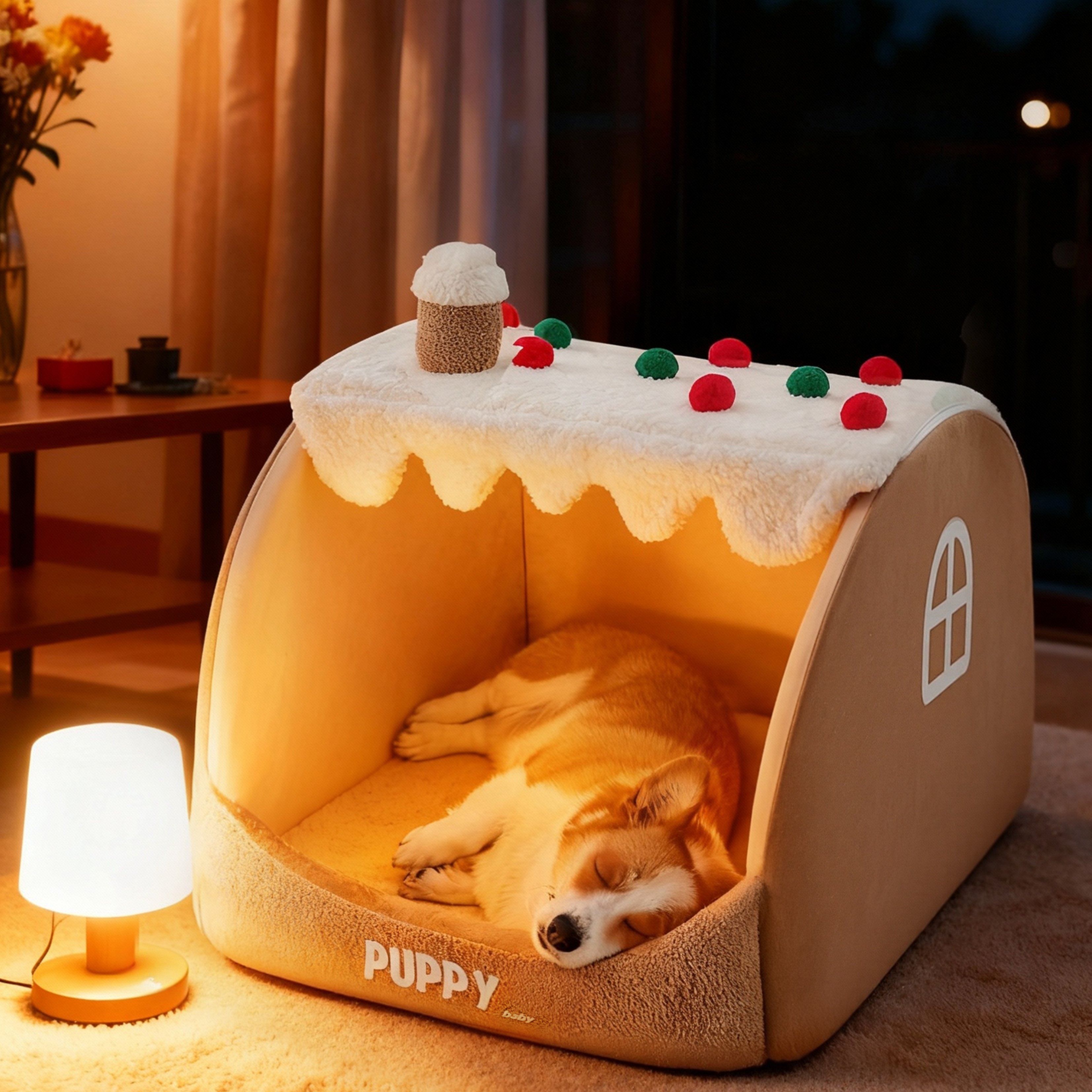 氛围感狗窝冬加厚保暖可拆洗狗床