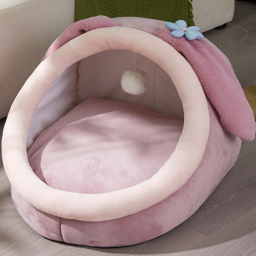 新型猫窝四季通用可拆洗封闭式安全感猫屋别墅狗窝不占地冬天保暖