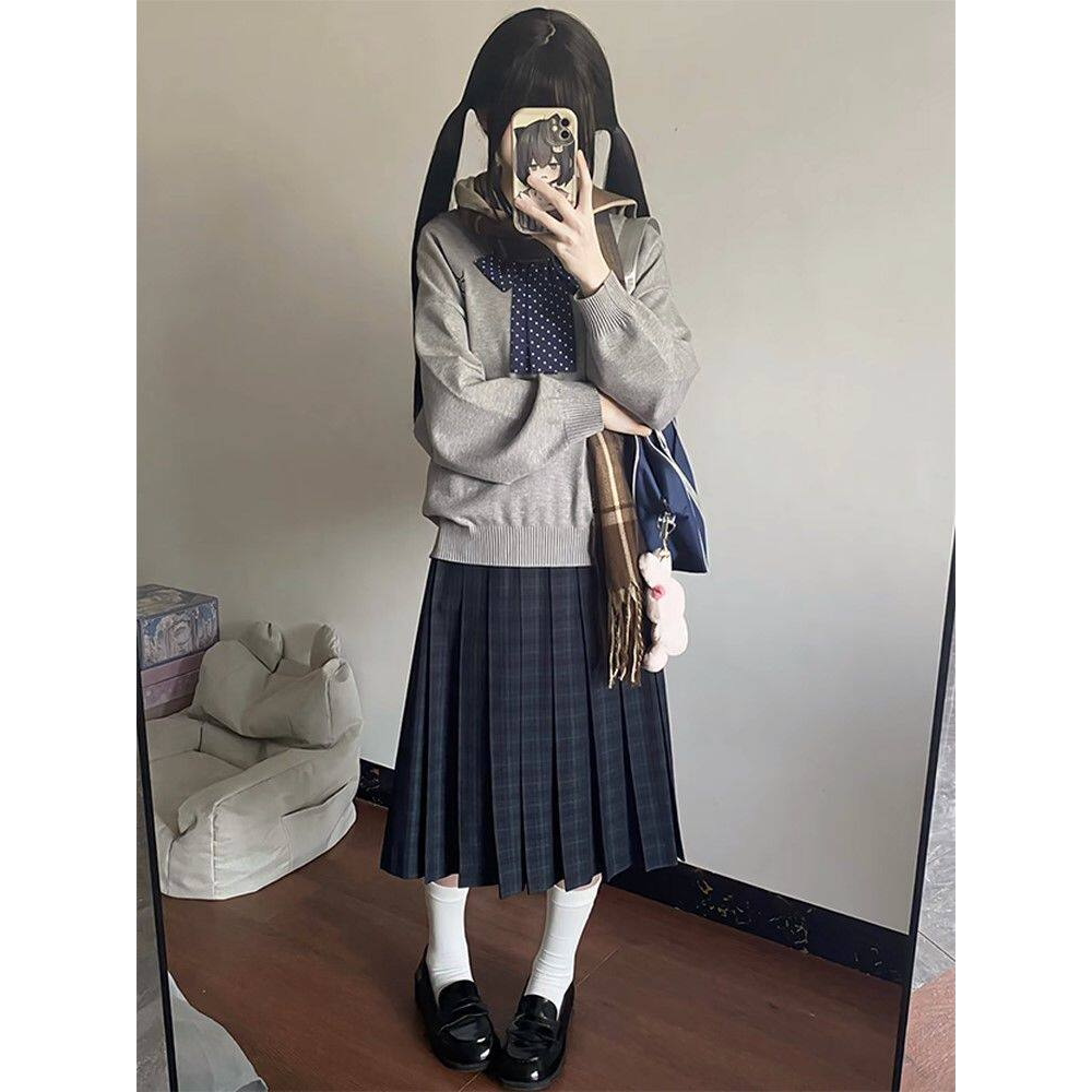 海苔JK制服套装正版学院风套装日系jk长裙校供感格裙叠穿半身裙女