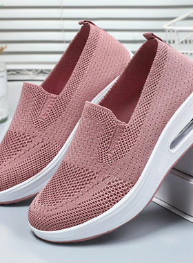 新款康泰制鞋厂2025春季女鞋temu摇摇鞋气垫休闲鞋