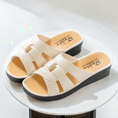 2025夏季 女 居家软底防滑室内妈妈s外穿厚底增高拖鞋 新款 女士拖鞋
