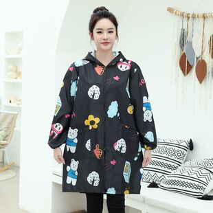 罩衣成人女士防水防油长袖围裙厨房加厚春夏秋冬季大人工作服大褂