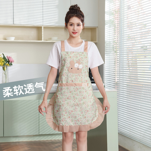 围裙厨房家用专用餐饮做饭网红工作服罩衣女新款护衣时尚兔子围腰