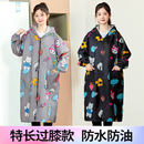 特长大褂卡通防水防油罩衣2025新款 薄外套厨房围裙工作服 女士四季