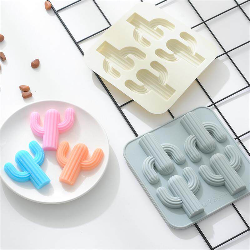 新品 沙漠仙人掌硅胶烘焙模具制冰格块手工皂布丁蛋糕巧克力模具