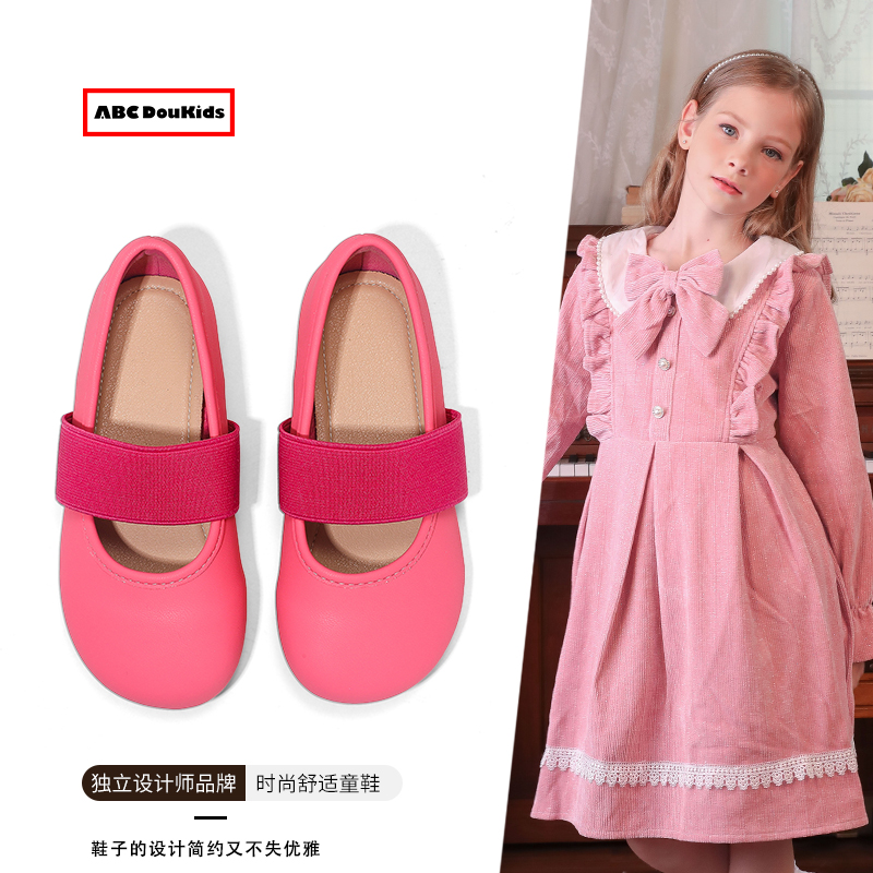 洋氣兒童公主鞋百搭軟底舞蹈鞋
