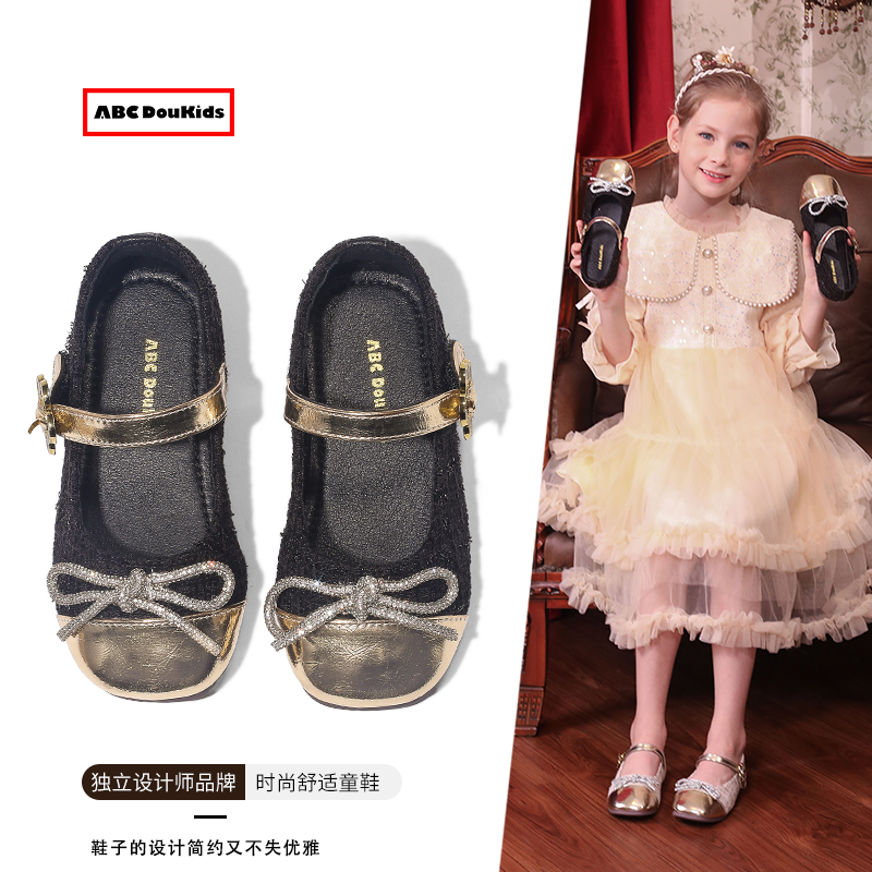 女童2025春季新款简约软底皮鞋