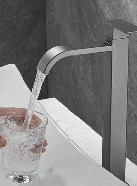 枪灰色单冷水龙头洗脸盆洗衣池台上盆洗脸台家用阳台不锈钢卫生间