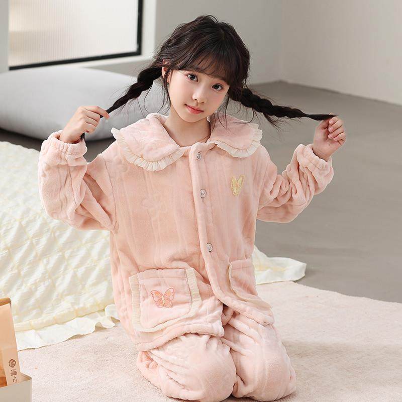 女童珊瑚绒睡衣2025新款冬季大儿童家居服法兰绒厚套装冬装保暖,童装/婴儿装/亲子装,家居服套装,淘宝优惠券,粉丝福利购,淘宝优惠卷