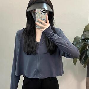 冰丝防晒衣女款夏季薄款2024新款防紫外线透气防晒服短款开衫外套